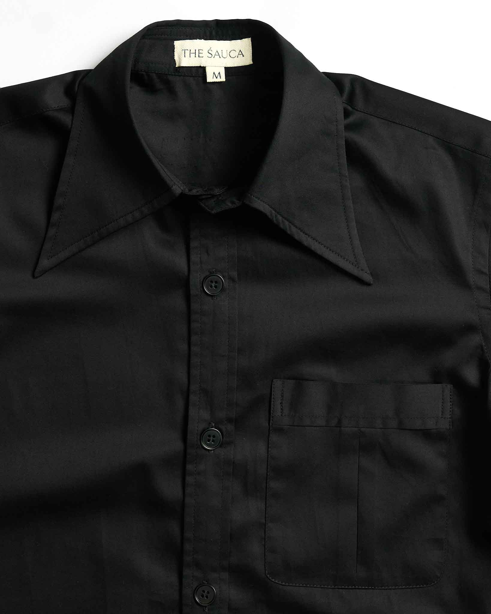 The Baxter Black Shirt in Premium Giza Cotton