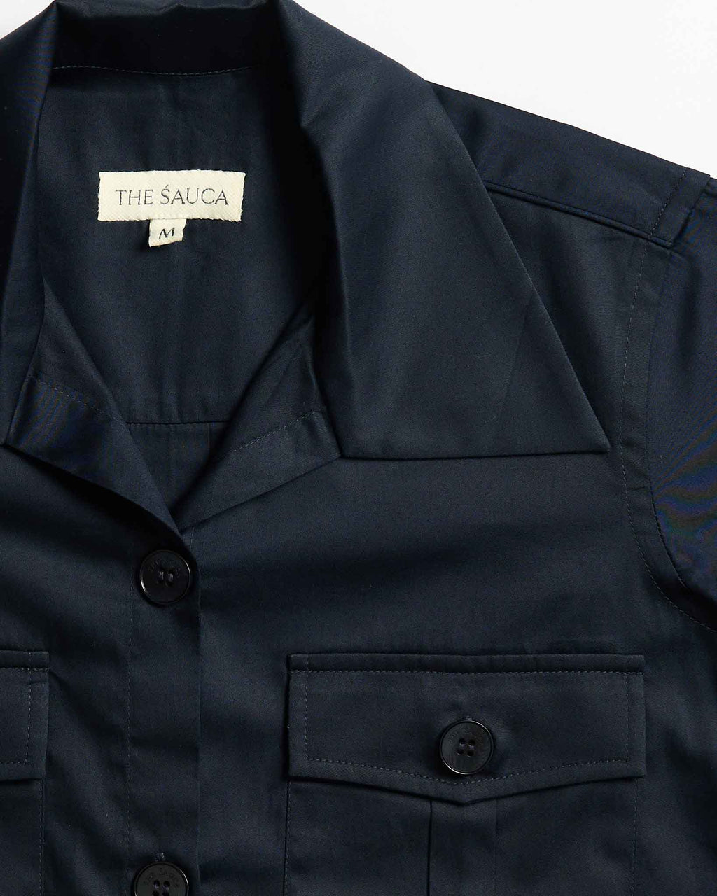 The Madilene Dress in Navy blue giza cotton