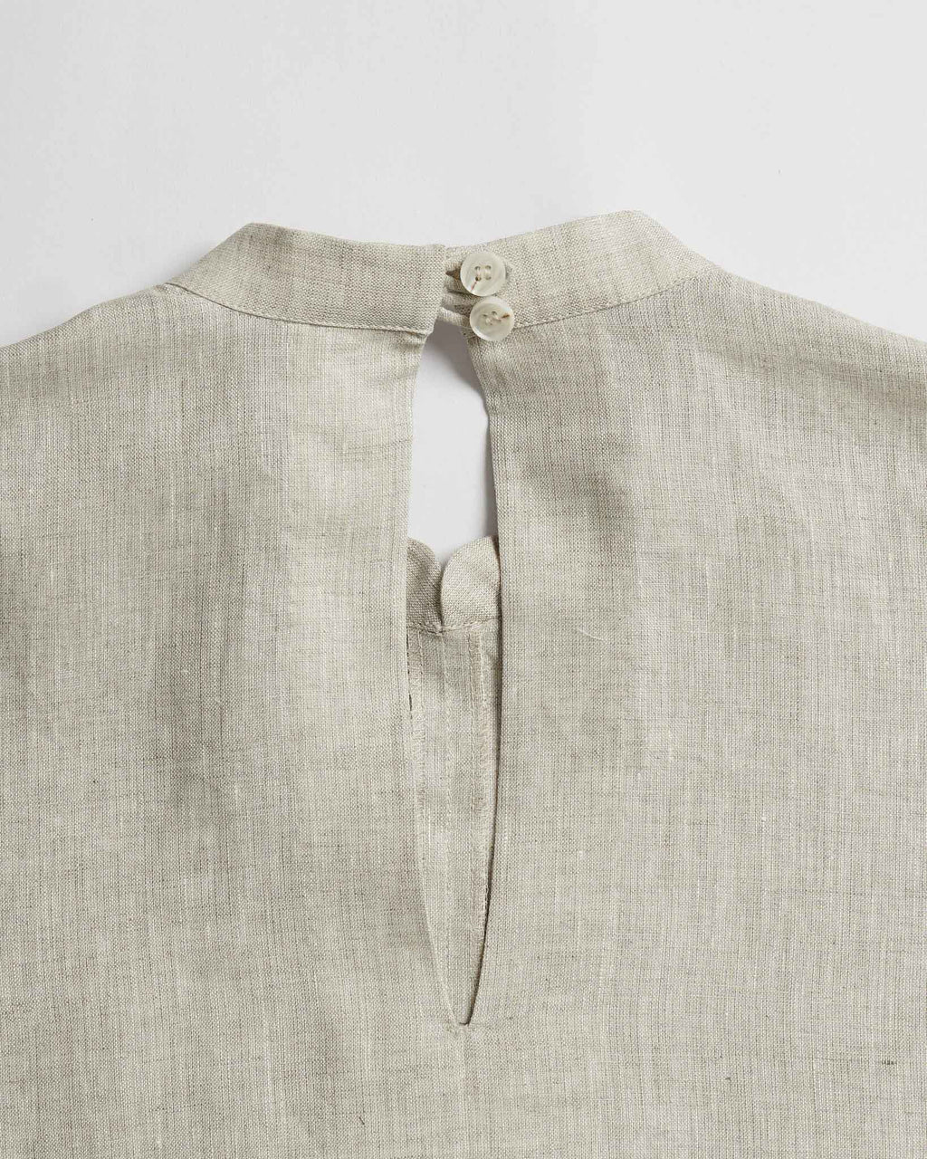 The Soléne Oatmeal Top in Heritage Irish Linen