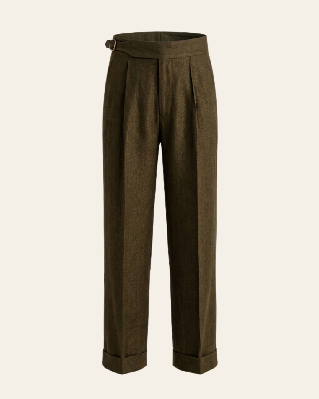 The Hugo Pleated Trousers in Heritage Irish Linen