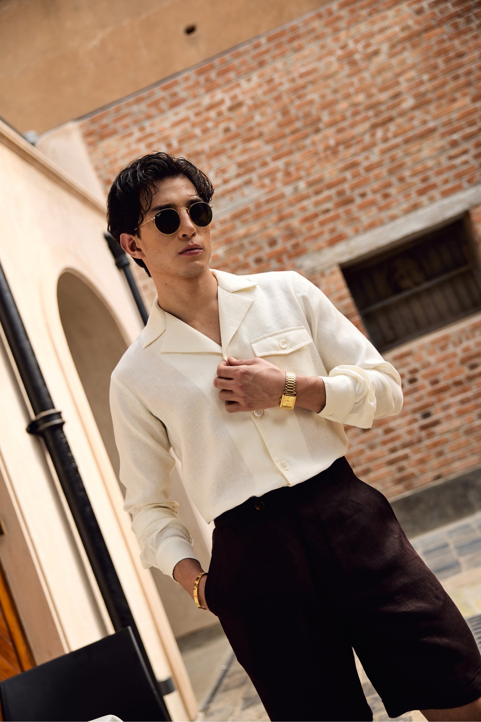 The Renan Linen Shirt in Cream