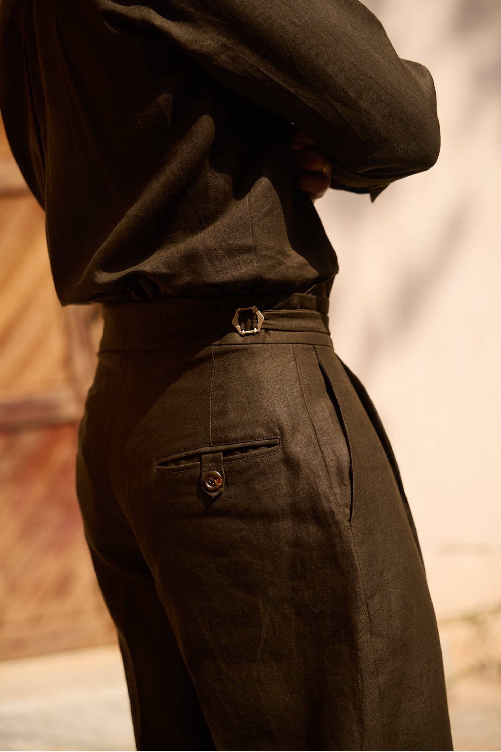 The Hugo Linen Pleated Trousers