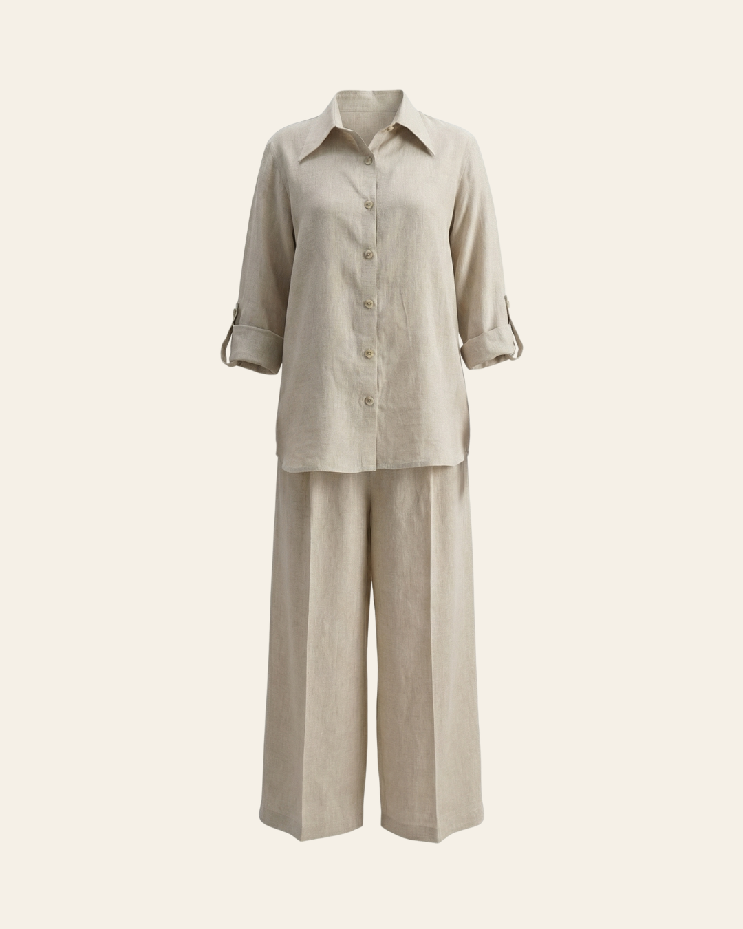 Crepe Finish Linen Shirt & Pant