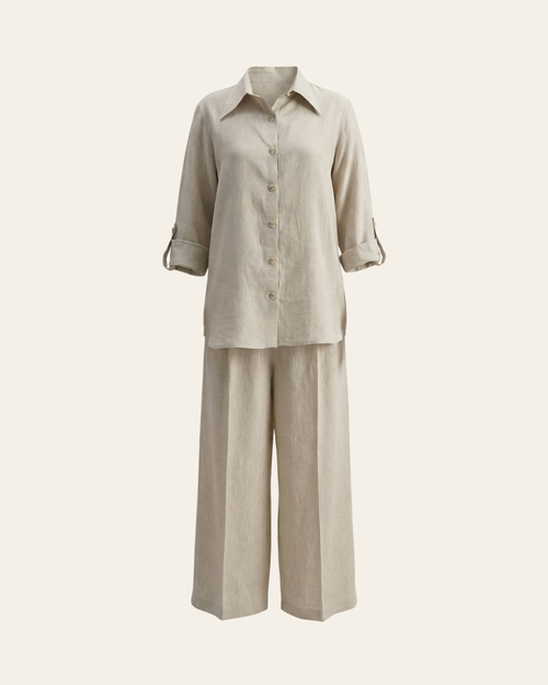 Crepe Finish Linen Shirt & Pant