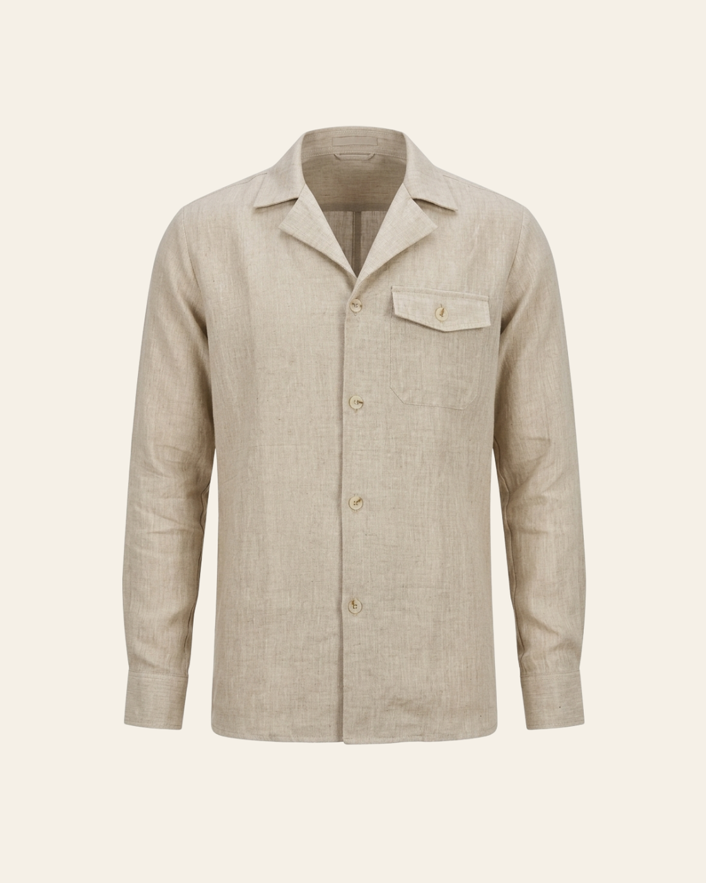 The Renan Oatmeal Shirt in Heritage Irish Linen
