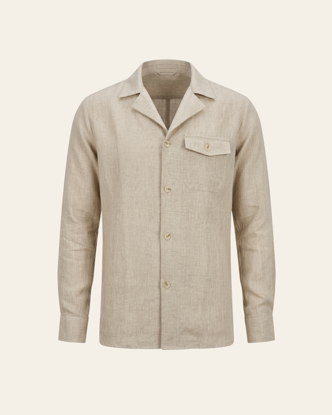 The Renan Oatmeal Shirt in Heritage Irish Linen