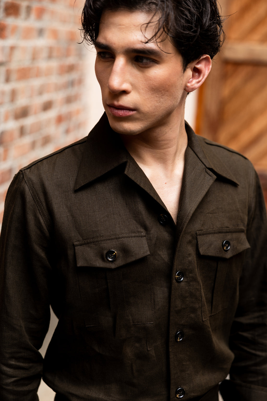 The Gaël Linen Utility Shirt