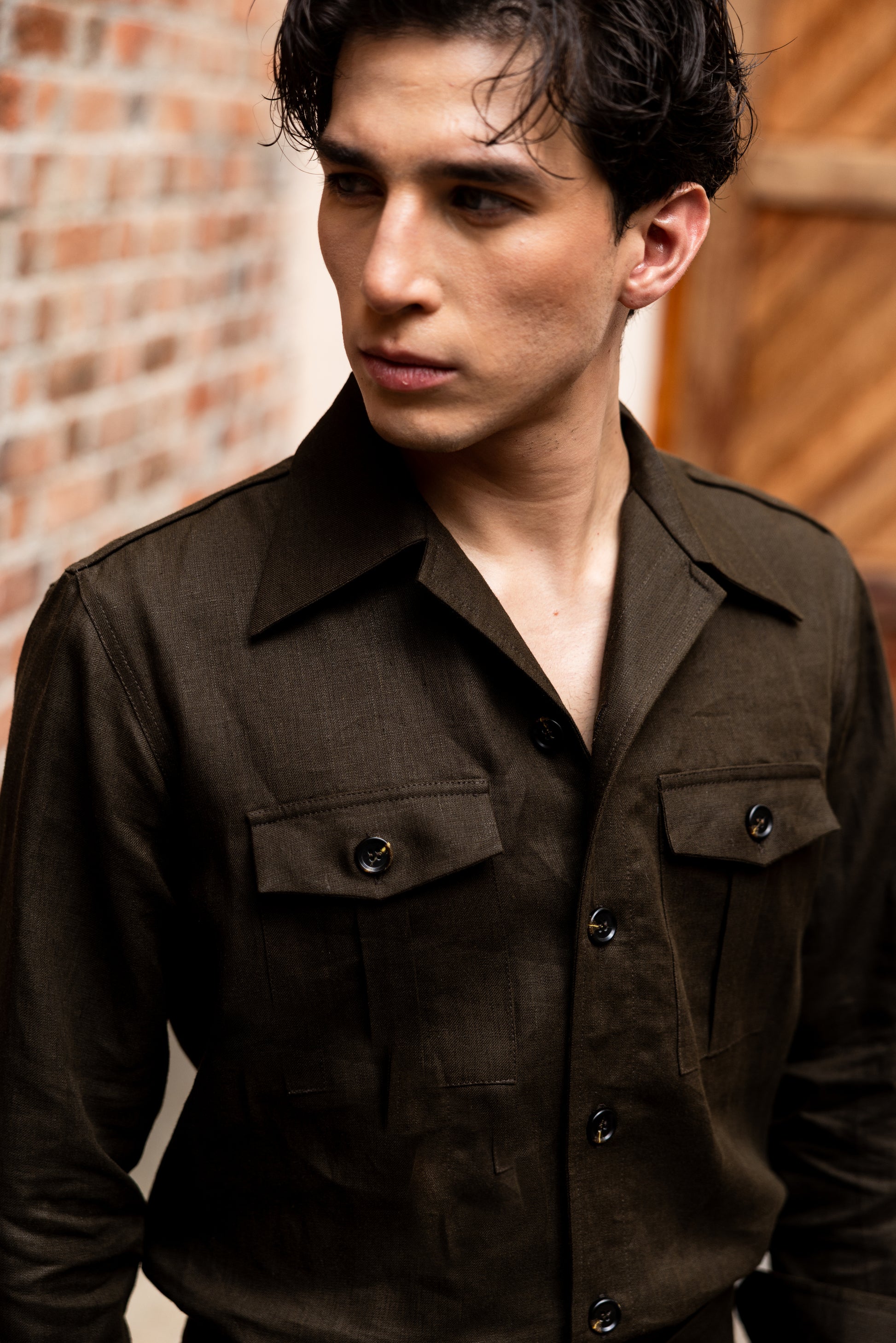 The Gaël Linen Utility Shirt